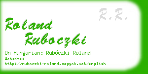 roland ruboczki business card